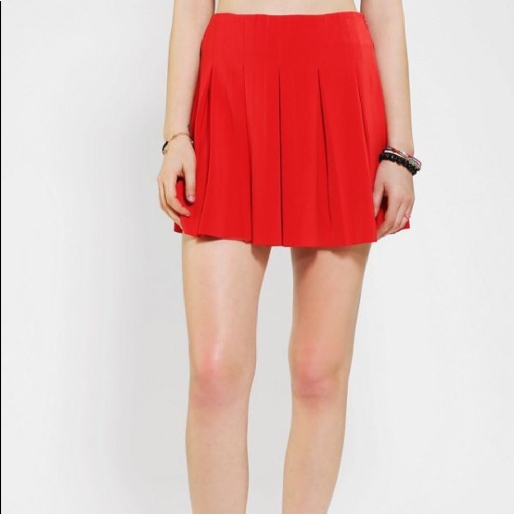 Pins & Needles red box pleat mini skirt